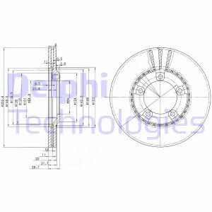 Bremsscheibe Vorderachse Delphi BG3071 von Delphi