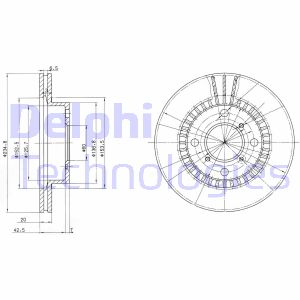 Bremsscheibe Vorderachse Delphi BG3160 von Delphi