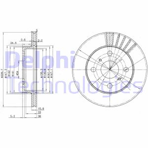 Bremsscheibe Vorderachse Delphi BG3173 von Delphi