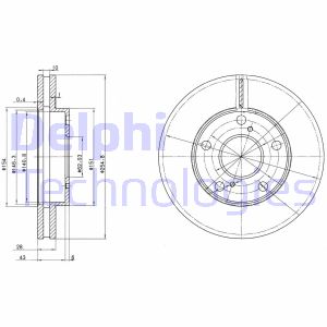 Bremsscheibe Vorderachse Delphi BG3177 von Delphi