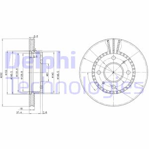 Bremsscheibe Vorderachse Delphi BG3206 von Delphi