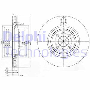 Bremsscheibe Vorderachse Delphi BG3387 von Delphi