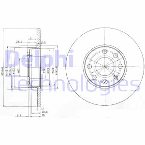 Bremsscheibe Vorderachse Delphi BG3402 von Delphi