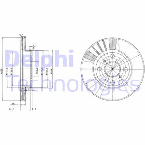 Bremsscheibe Vorderachse Delphi BG3424 von Delphi