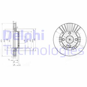 Bremsscheibe Vorderachse Delphi BG3509 von Delphi