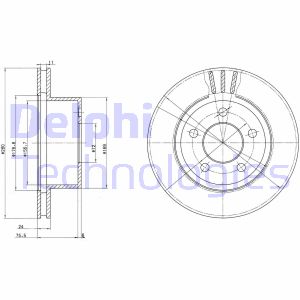 Bremsscheibe Vorderachse Delphi BG3533 von Delphi