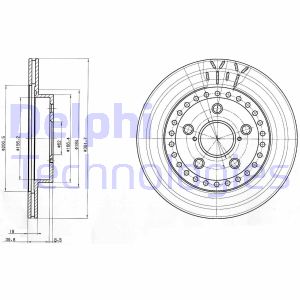 Bremsscheibe Vorderachse Delphi BG3536 von Delphi