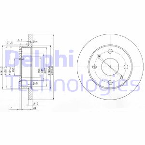 Bremsscheibe Vorderachse Delphi BG3561 von Delphi