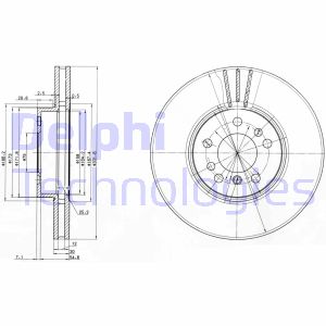 Bremsscheibe Vorderachse Delphi BG3628 von Delphi