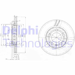 Bremsscheibe Vorderachse Delphi BG3695 von Delphi