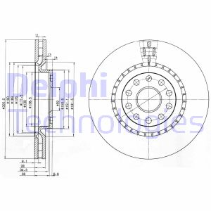 Bremsscheibe Vorderachse Delphi BG3723 von Delphi