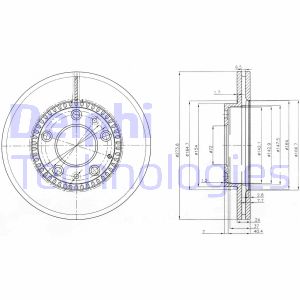 Bremsscheibe Vorderachse Delphi BG3724 von Delphi