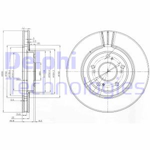 Bremsscheibe Vorderachse Delphi BG3747 von Delphi