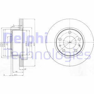 Bremsscheibe Vorderachse Delphi BG3752 von Delphi