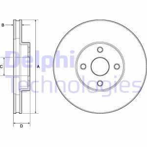 Bremsscheibe Vorderachse Delphi BG3780 von Delphi