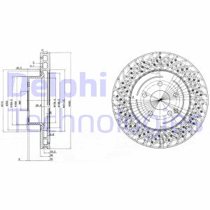 Bremsscheibe Vorderachse Delphi BG3827 von Delphi