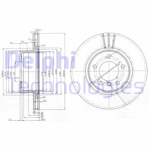 Bremsscheibe Vorderachse Delphi BG3870 von Delphi