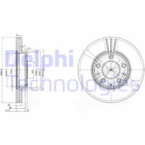 Bremsscheibe Vorderachse Delphi BG3874 von Delphi