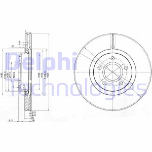 Bremsscheibe Vorderachse Delphi BG3895C von Delphi