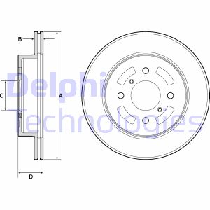 Bremsscheibe Vorderachse Delphi BG3941 von Delphi