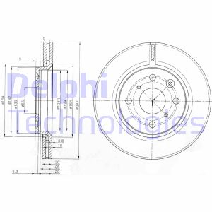 Bremsscheibe Vorderachse Delphi BG3976 von Delphi