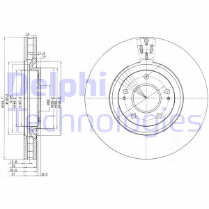 Bremsscheibe Vorderachse Delphi BG3988 von Delphi