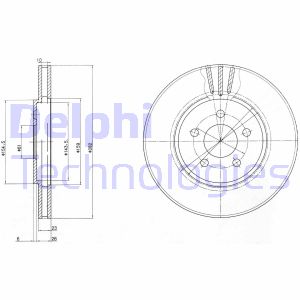 Bremsscheibe Vorderachse Delphi BG4000 von Delphi