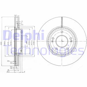 Bremsscheibe Vorderachse Delphi BG4011 von Delphi