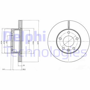 Bremsscheibe Vorderachse Delphi BG4022 von Delphi