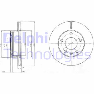 Bremsscheibe Vorderachse Delphi BG4023 von Delphi