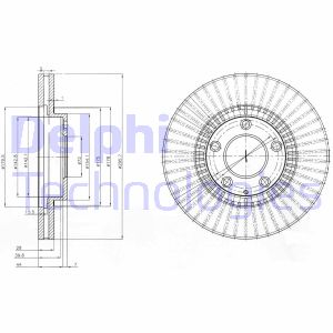 Bremsscheibe Vorderachse Delphi BG4027 von Delphi