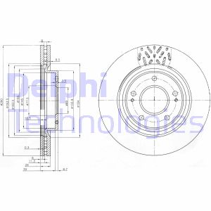 Bremsscheibe Vorderachse Delphi BG4034 von Delphi