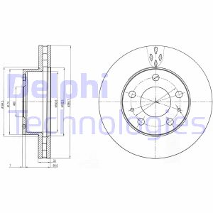 Bremsscheibe Vorderachse Delphi BG4060 von Delphi