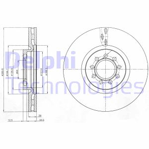 Bremsscheibe Vorderachse Delphi BG4101 von Delphi