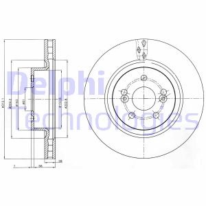 Bremsscheibe Vorderachse Delphi BG4111 von Delphi