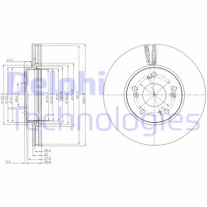 Bremsscheibe Vorderachse Delphi BG4119 von Delphi