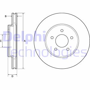 Bremsscheibe Vorderachse Delphi BG4120 von Delphi