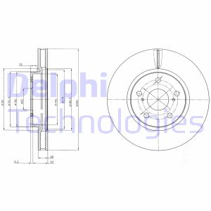 Bremsscheibe Vorderachse Delphi BG4139C von Delphi