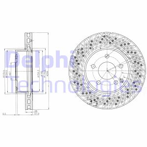 Bremsscheibe Vorderachse Delphi BG4142C von Delphi