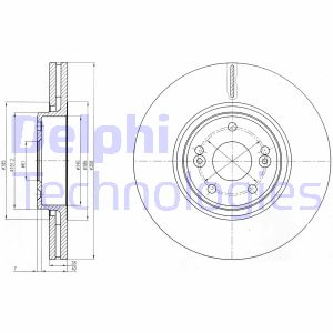 Bremsscheibe Vorderachse Delphi BG4167 von Delphi