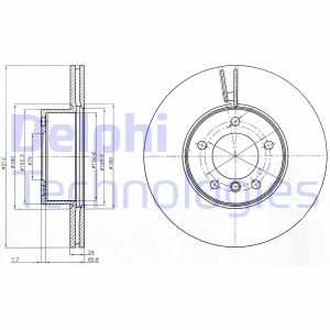 Bremsscheibe Vorderachse Delphi BG4172C von Delphi