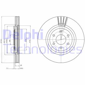 Bremsscheibe Vorderachse Delphi BG4176C von Delphi