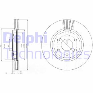 Bremsscheibe Vorderachse Delphi BG4205 von Delphi