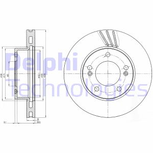 Bremsscheibe Vorderachse Delphi BG4207 von Delphi