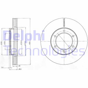 Bremsscheibe Vorderachse Delphi BG4209 von Delphi