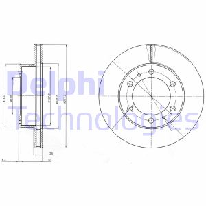 Bremsscheibe Vorderachse Delphi BG4211C von Delphi