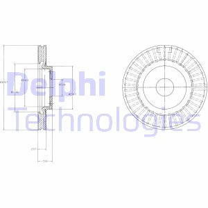 Bremsscheibe Vorderachse Delphi BG4214 von Delphi