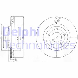 Bremsscheibe Vorderachse Delphi BG4246 von Delphi