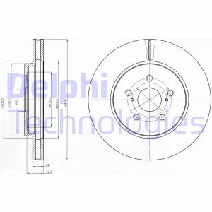 Bremsscheibe Vorderachse Delphi BG4253 von Delphi