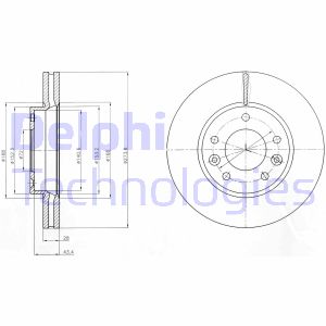 Bremsscheibe Vorderachse Delphi BG4261 von Delphi